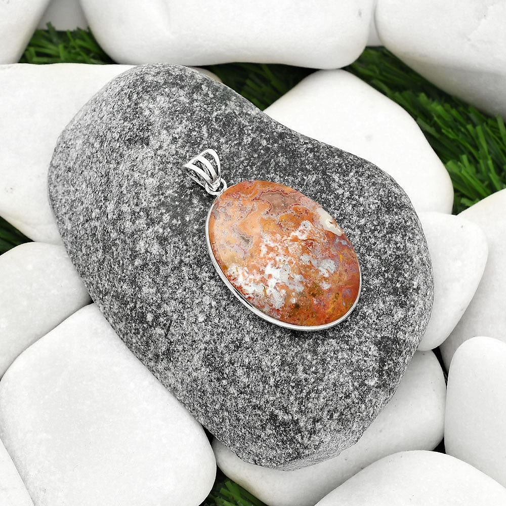 Natural Red Moss Agate Pendant P-1001 SDP109388