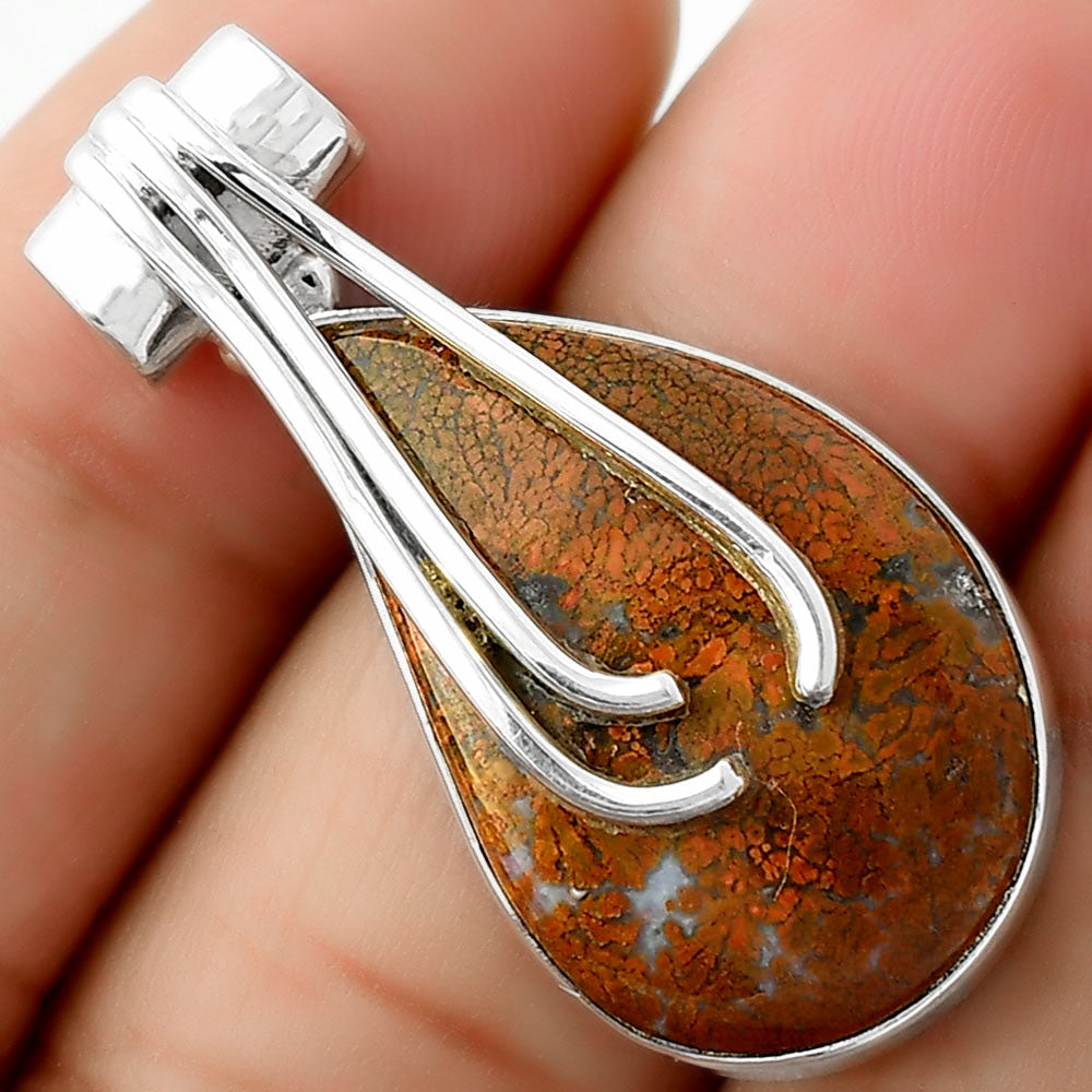 Natural Red Moss Agate Pendant P-1675 SDP109582