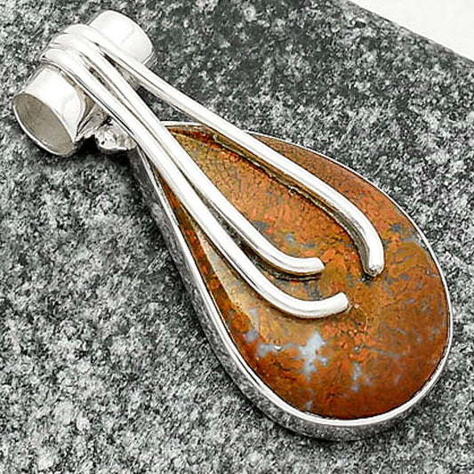 Natural Red Moss Agate Pendant P-1675 SDP109582