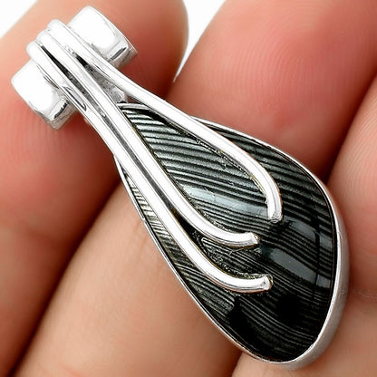 Crown Of Silver Psilomelane - Black Malachite Pendant P-1675 SDP109585