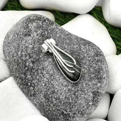 Crown Of Silver Psilomelane - Black Malachite Pendant P-1675 SDP109585