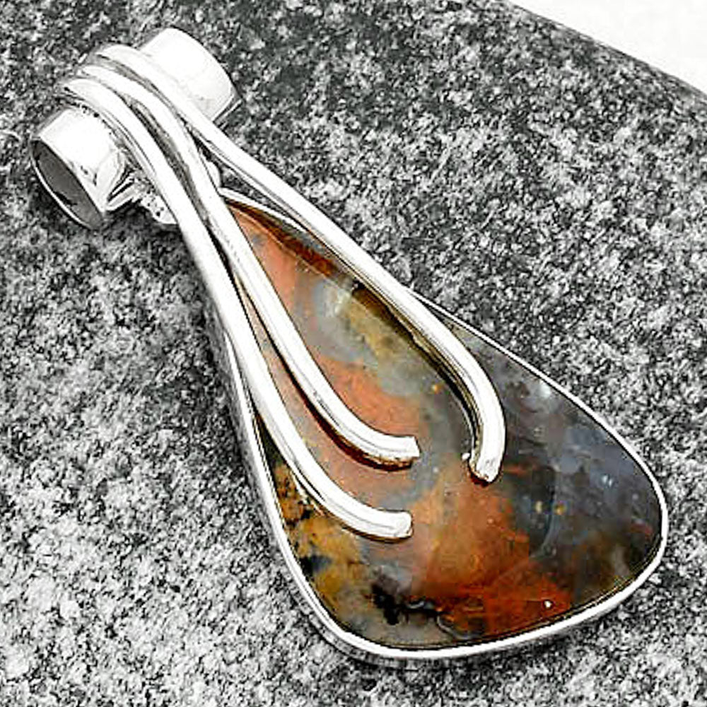 Natural Texas Moss Agate Pendant P-1675 SDP109590