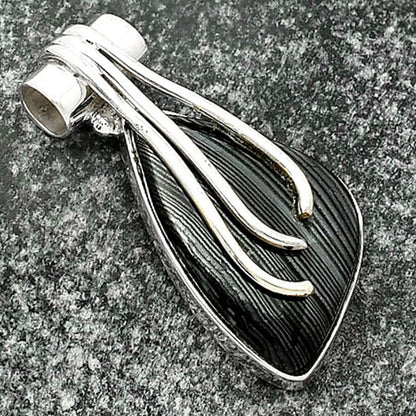 Crown Of Silver Psilomelane - Black Malachite Pendant P-1675 SDP109594