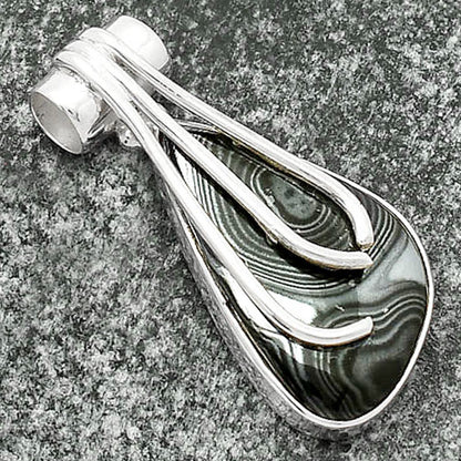 Crown Of Silver Psilomelane - Black Malachite Pendant P-1675 SDP109596