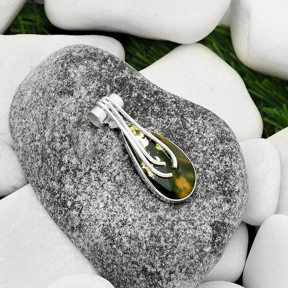 Natural Chrome Chalcedony Pendant P-1675 SDP109600
