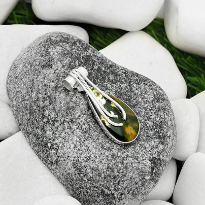 Natural Chrome Chalcedony Pendant P-1675 SDP109600
