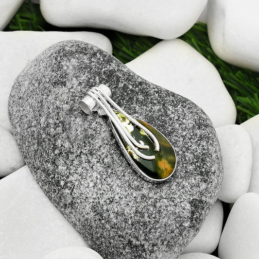Natural Chrome Chalcedony Pendant P-1675 SDP109600