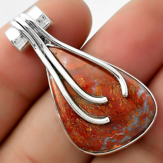Natural Red Moss Agate Pendant P-1675 SDP109602