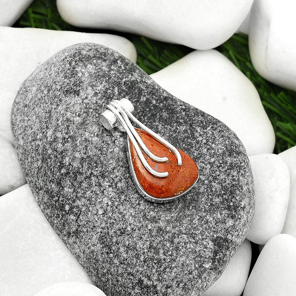 Natural Red Moss Agate Pendant P-1675 SDP109608
