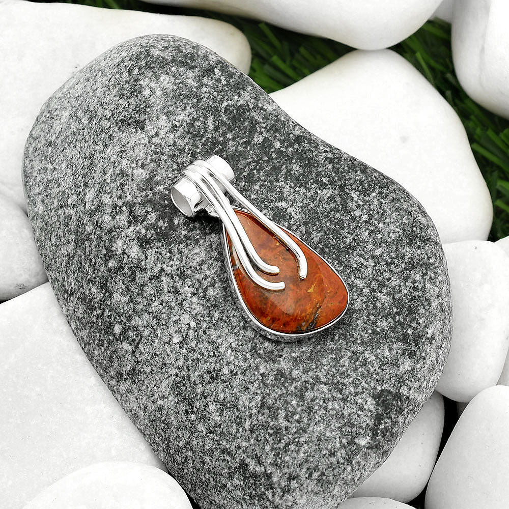 Natural Red Moss Agate Pendant P-1675 SDP109609