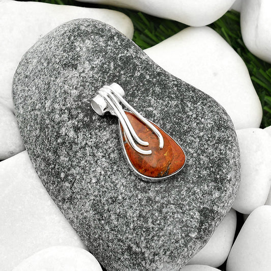 Natural Red Moss Agate Pendant P-1675 SDP109609