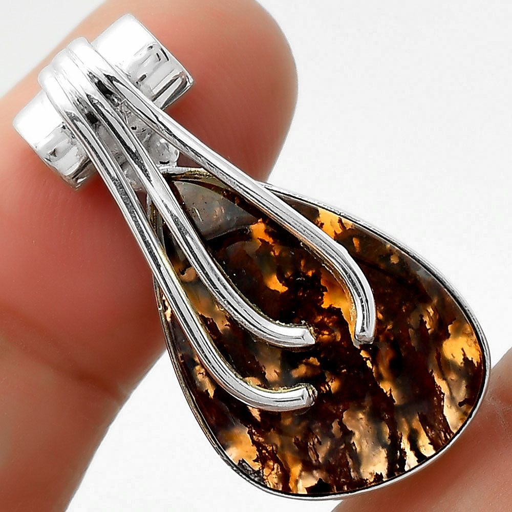 Natural Texas Moss Agate Pendant P-1675 SDP109613