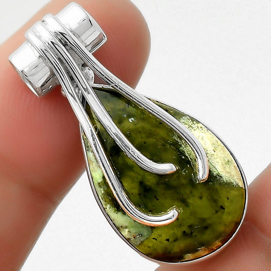 Natural Chrome Chalcedony Pendant P-1675 SDP109617