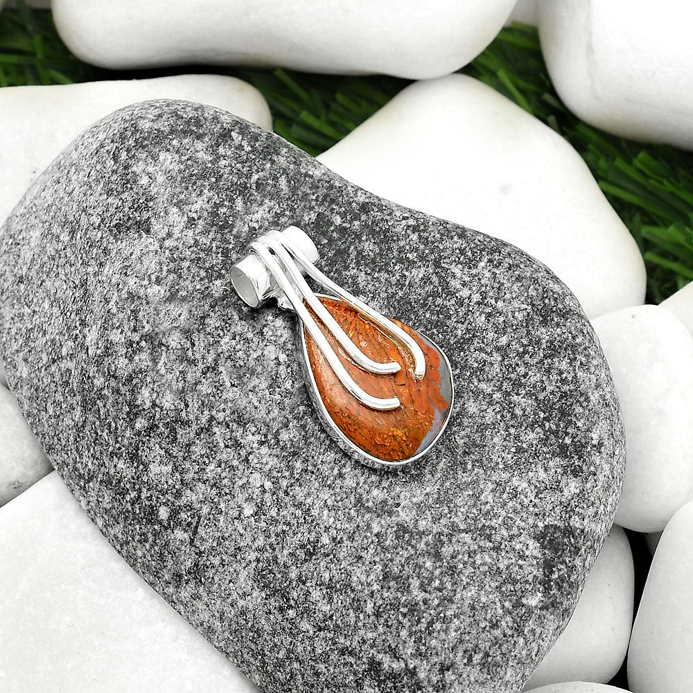 Natural Red Moss Agate Pendant P-1675 SDP109619