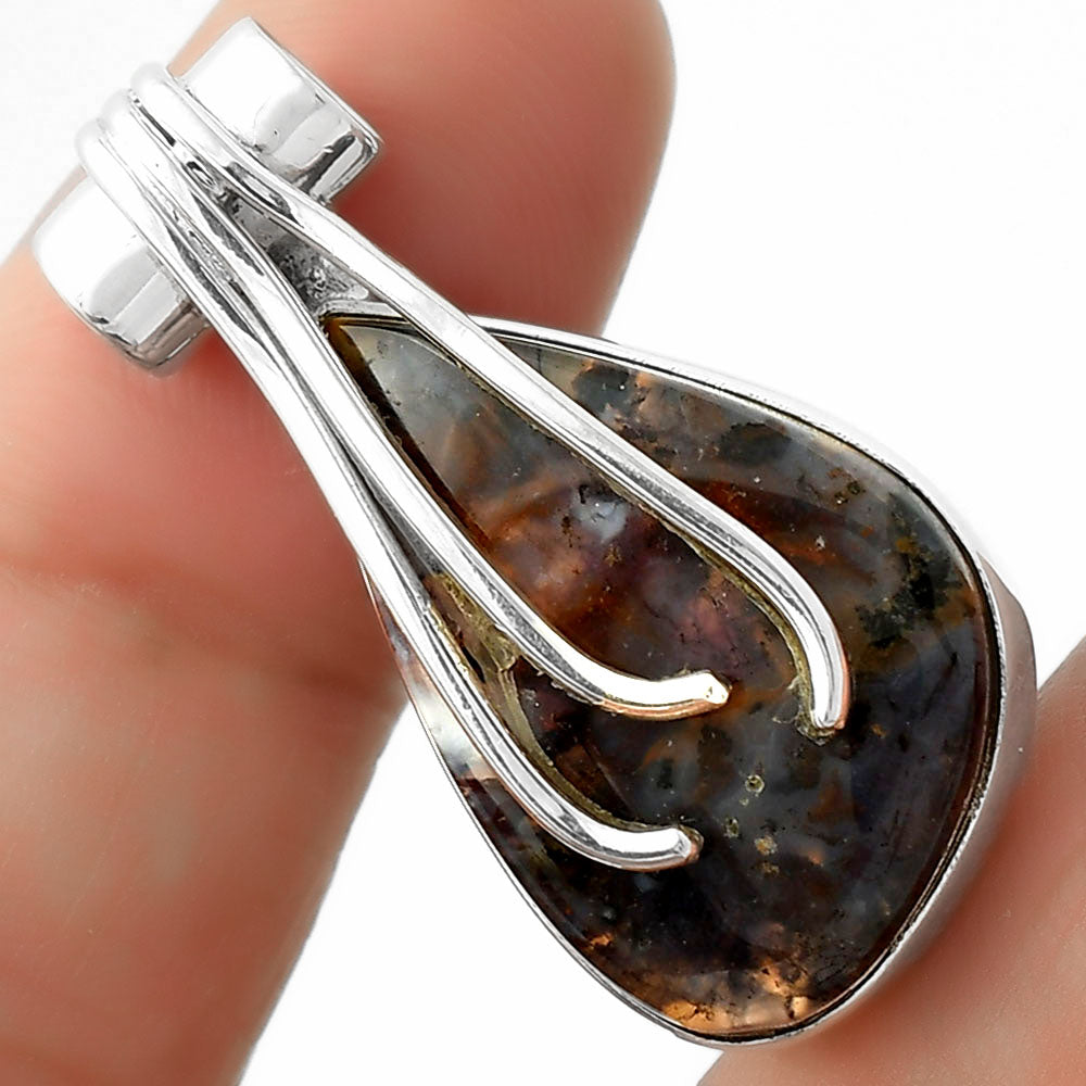 Natural Texas Moss Agate Pendant P-1675 SDP109620