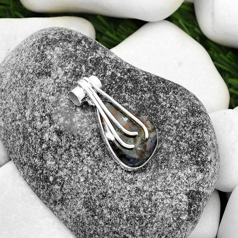 Natural Texas Moss Agate Pendant P-1675 SDP109620