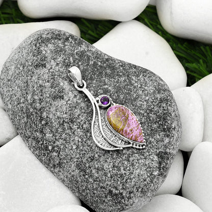 Purpurite - South Africa & Amethyst Pendant P-1467 SDP109635