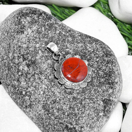 Natural Red Moss Agate Pendant P-1205 SDP109670