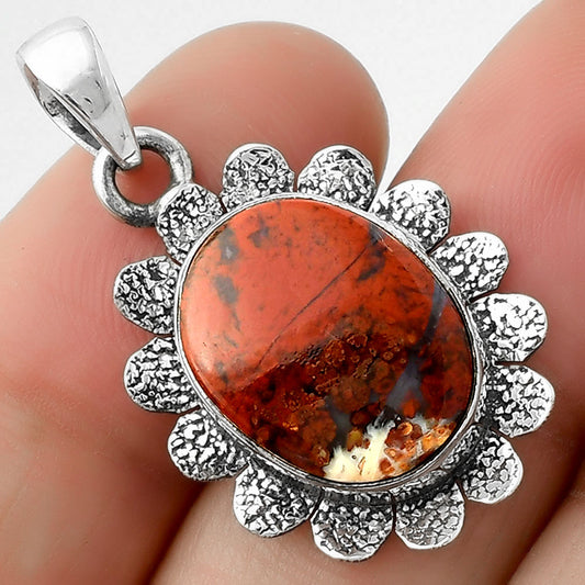 Natural Red Moss Agate Pendant P-1205 SDP109674