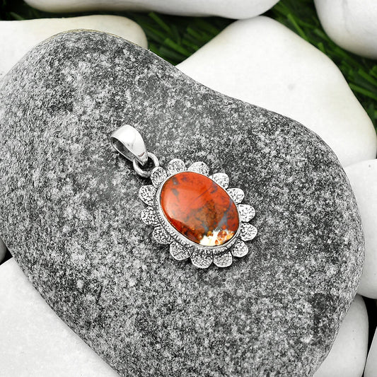 Natural Red Moss Agate Pendant P-1205 SDP109674