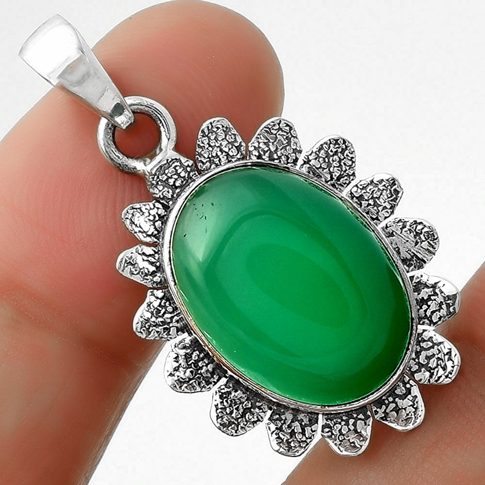 Natural Green Onyx Pendant P-1205 SDP109677