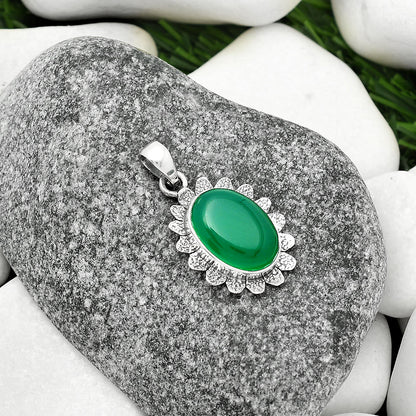 Natural Green Onyx Pendant P-1205 SDP109677
