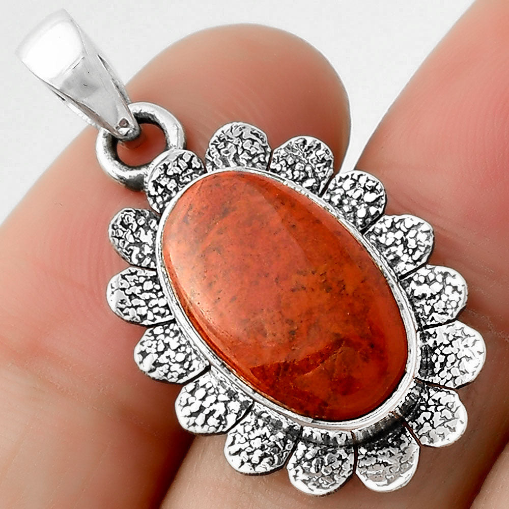 Natural Red Moss Agate Pendant P-1205 SDP109678