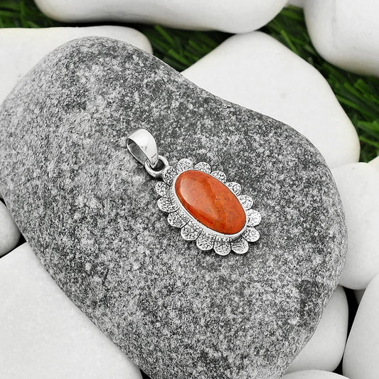 Natural Red Moss Agate Pendant P-1205 SDP109678