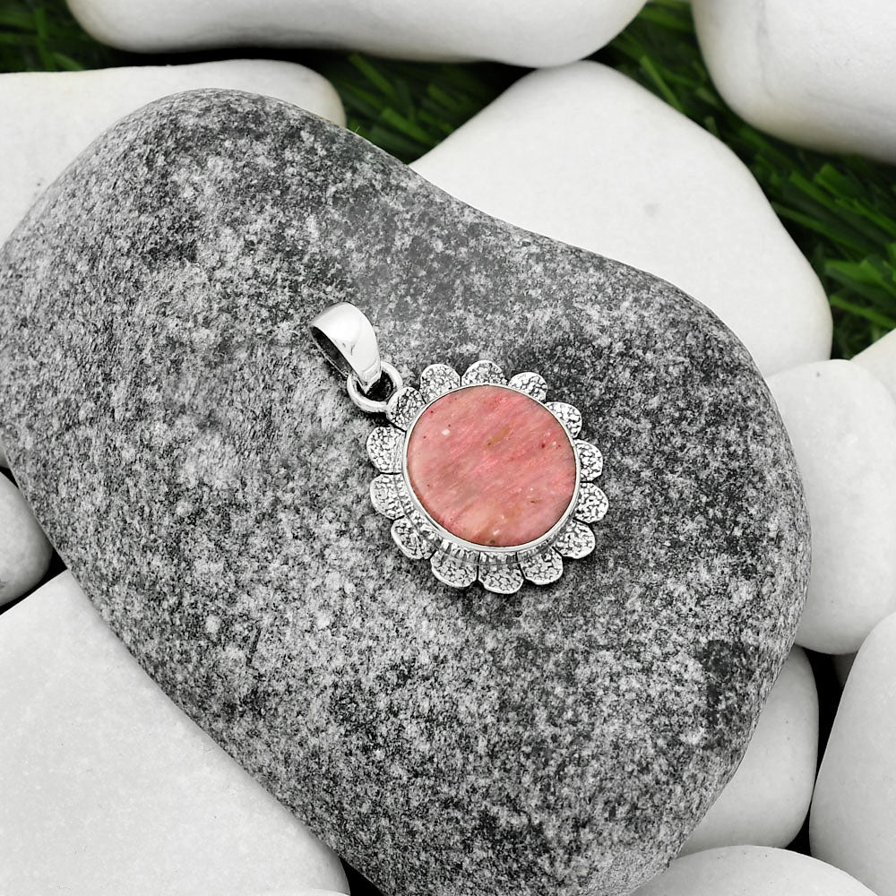 Natural Pink Tulip Quartz Pendant P-1205 SDP109685