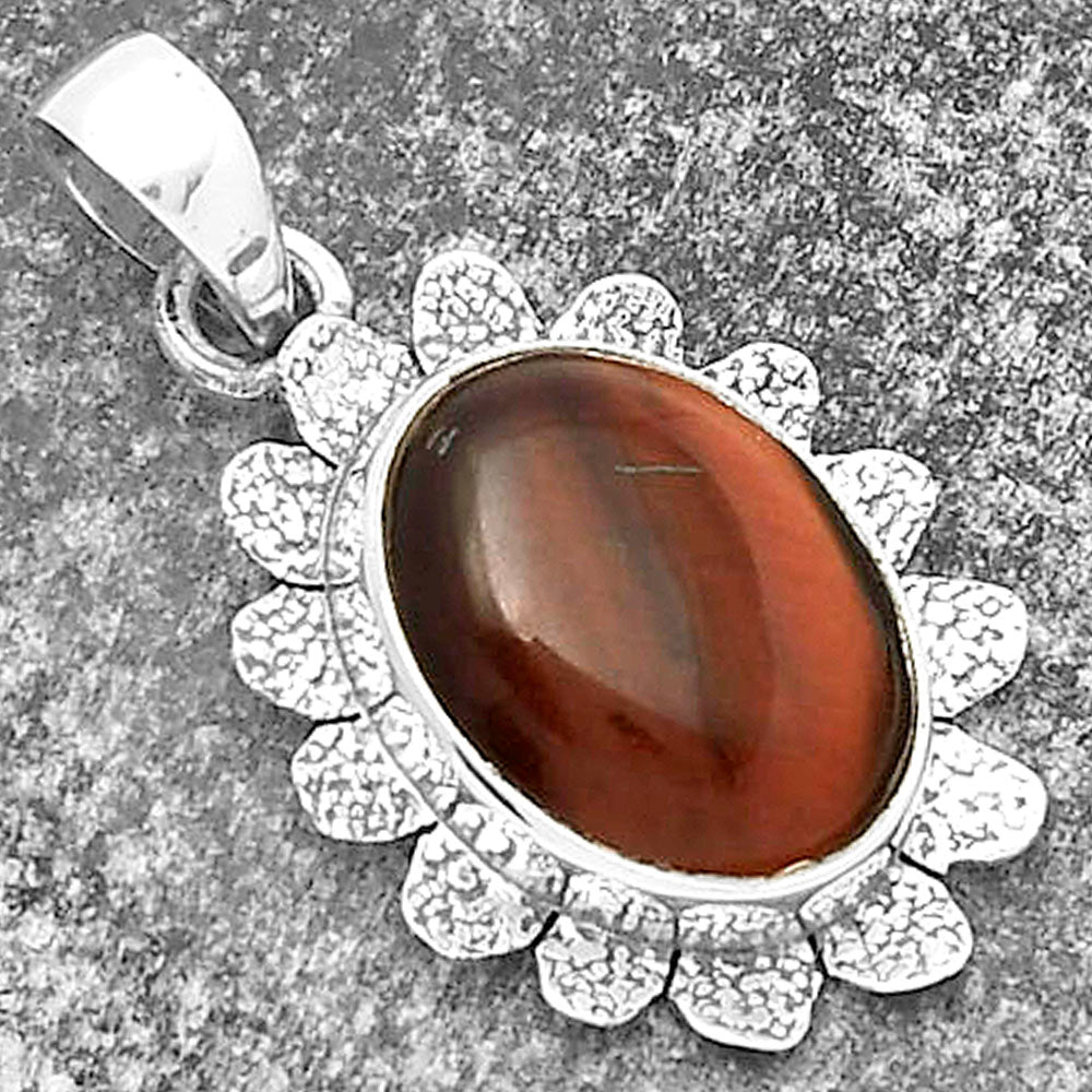 Natural Red Tiger Eye Pendant P-1205 SDP109704