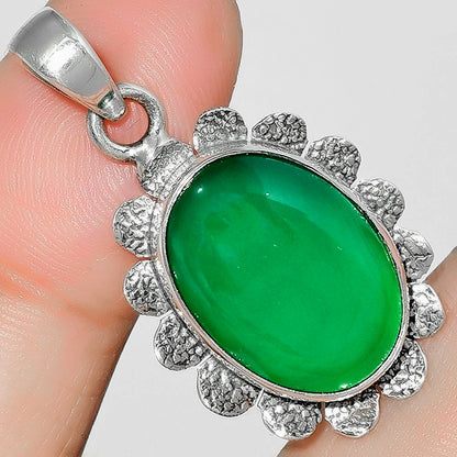 Natural Green Onyx Pendant P-1205 SDP109712