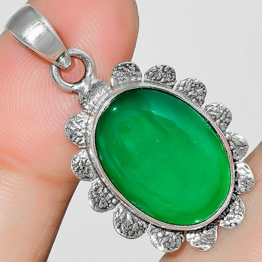 Natural Green Onyx Pendant P-1205 SDP109712