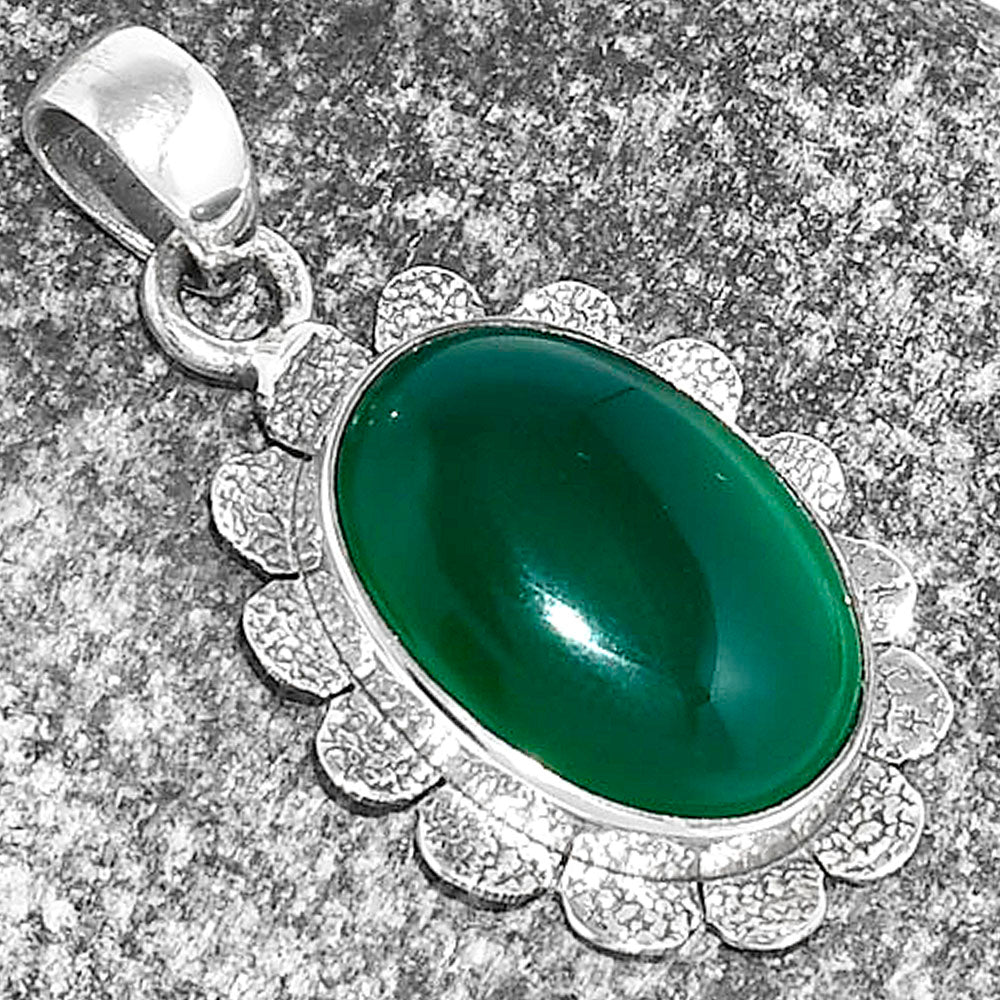 Natural Green Onyx Pendant P-1205 SDP109712
