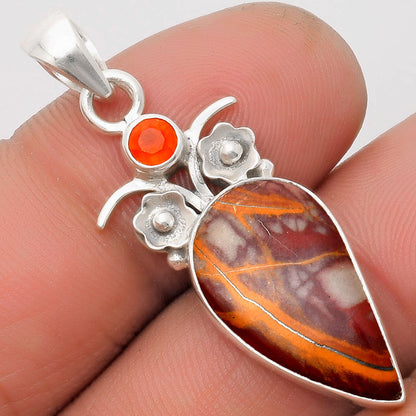Natural Noreena Jasper & Carnelian Pendant P-1695 SDP109778