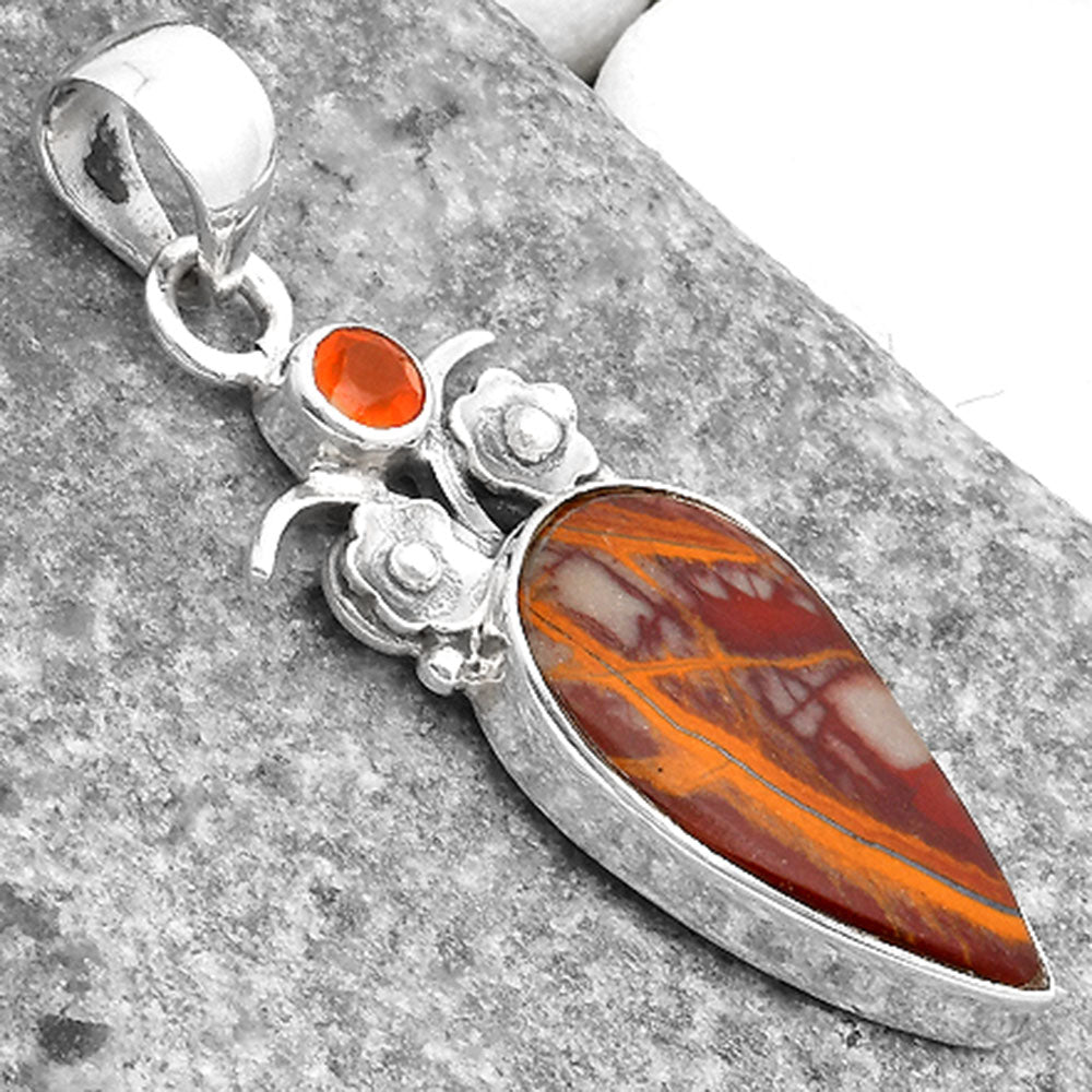 Natural Noreena Jasper & Carnelian Pendant P-1695 SDP109778