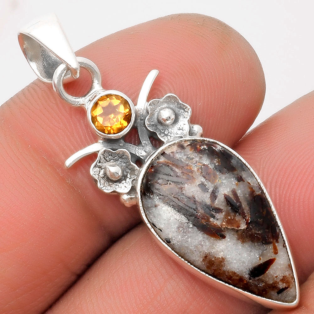 Astrophyllite - Russia & Citrine Pendant P-1695 SDP109780