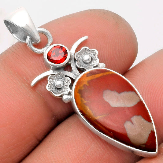 Natural Noreena Jasper & Garnet Pendant P-1695 SDP109806