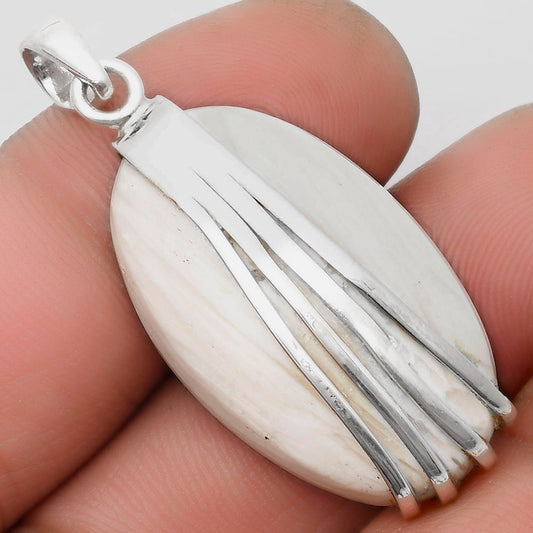 Natural White Scolecite Pendant P-1302 SDP109878