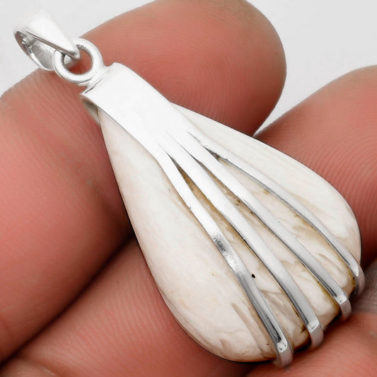 Natural White Scolecite Pendant P-1302 SDP109898