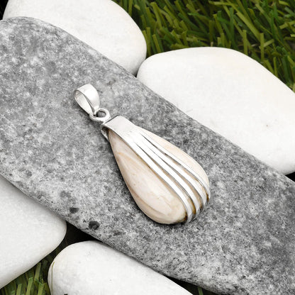 Natural White Scolecite Pendant P-1302 SDP109903