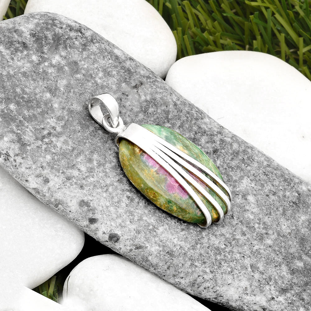 Natural Ruby In Fuchsite Pendant P-1302 SDP109904