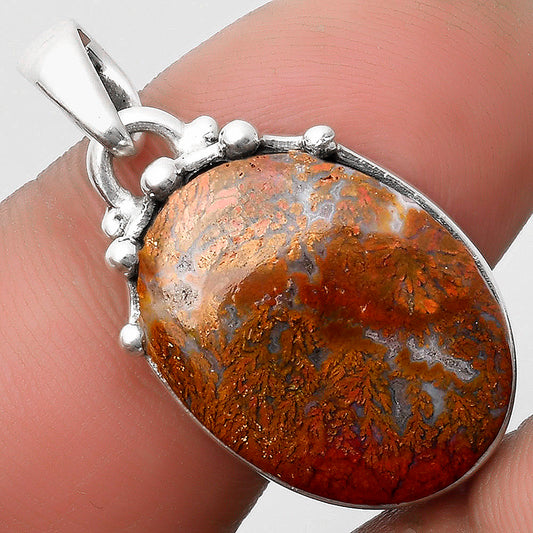 Natural Red Moss Agate Pendant P-1349 SDP109913
