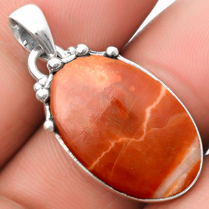 Natural Red Mookaite Pendant P-1349 SDP109954