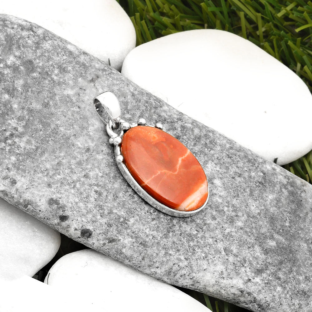 Natural Red Mookaite Pendant P-1349 SDP109954