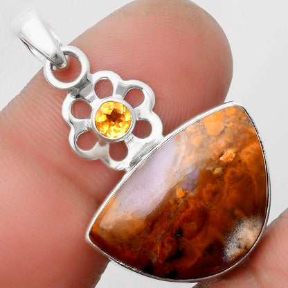 Amethyst Sage Agate Nevada & Citrine Pendant P-1634 SDP109964