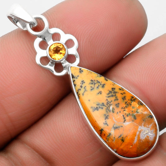 Amethyst Sage Agate Nevada & Citrine Pendant P-1634 SDP109966