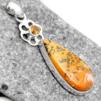 Amethyst Sage Agate Nevada & Citrine Pendant P-1634 SDP109966