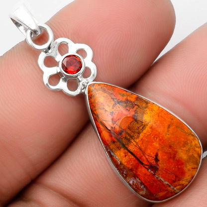 Rare Cady Mountain Agate & Garnet Pendant P-1634 SDP109989