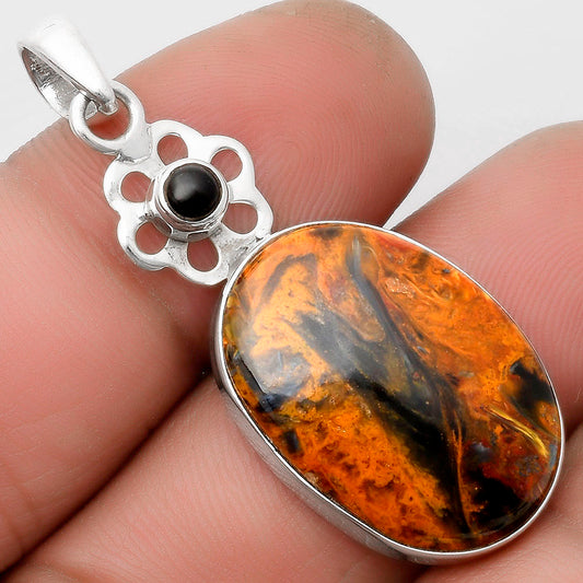 Pietersite - Namibia & Black Onyx Pendant P-1634 SDP109997