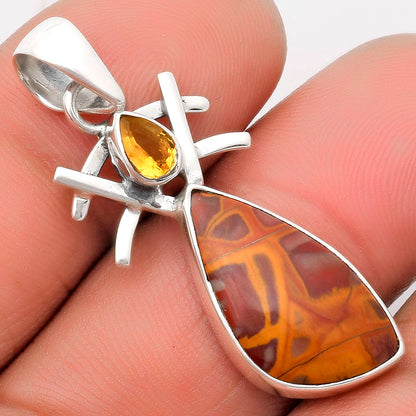 Natural Noreena Jasper & Citrine Pendant P-1046 SDP110092